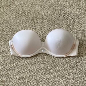 Victoria’s Secret Very Sexy Strapless Push-Up Bra Cream White Size 32B Like New
